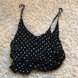 Polka dot cropped top from brandy Melville. Size= one size fits all